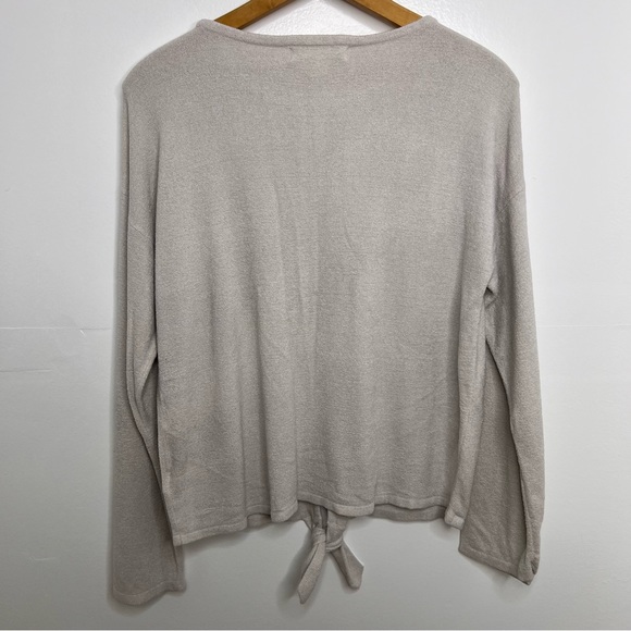 BAREFOOT DREAMS Sand Dune Cozychic Ultra Lite Tie Front Knit Top - Picture 5 of 5